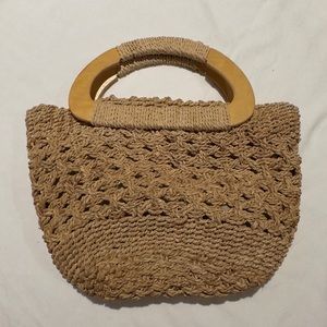 Vintage Straw Mini Shoulder Bag Purse Bohemian Beach